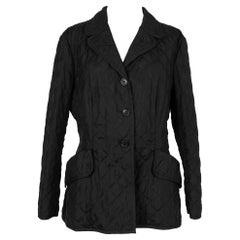 Christian Dior Quilted Black Silk Jacket