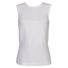 Chanel White Blended Cotton Top