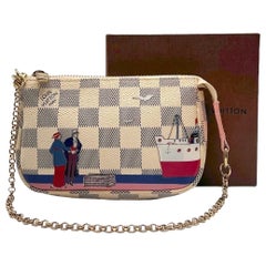 Borsa A Mano Louis Vuitton Mini Pochette-Accessoires Cruise Damier Azur