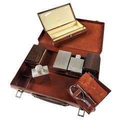 Vintage A Precious Hermès Toiletry Leather Travel Case Circa 1970