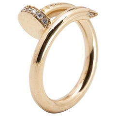 Cartier Juste Un Clou Diamanten 18k Roségold Ring Größe 50