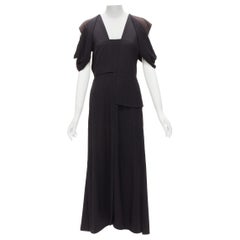 BOTTEGA VENETA 2020 black intrecciato woven square neck layered dress IT38 XS