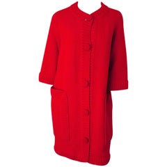 Vintage 60s Red Sweater Dress