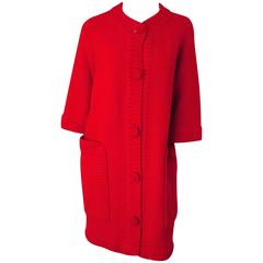 Vintage 60s Red Sweater Dress