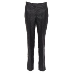 GUCCI Tom Ford Used black GG monogram tapered dress pants IT42 XL