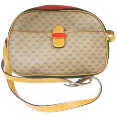 Vintage Authentic Red & Green Stripped Gucci Bag