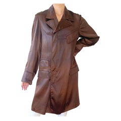 GUCCI by TOM FORD Fall 2002 Runway Chocolate Brown Size 40 Silky Trench Jacket