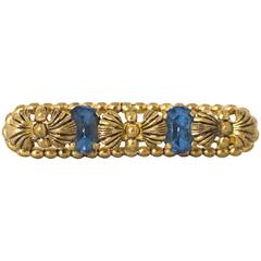 40s Blue Crystal Brooch 10