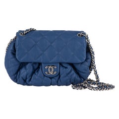 Chanel Blue Chain Around Flap Bag