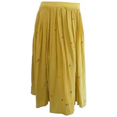 Yellow Cotton Vintage skirt