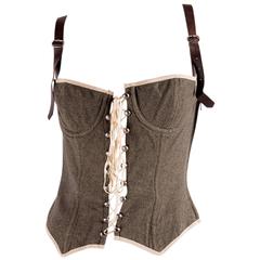 Vintage Dolce and Gabbana Wool Boned Corset Top
