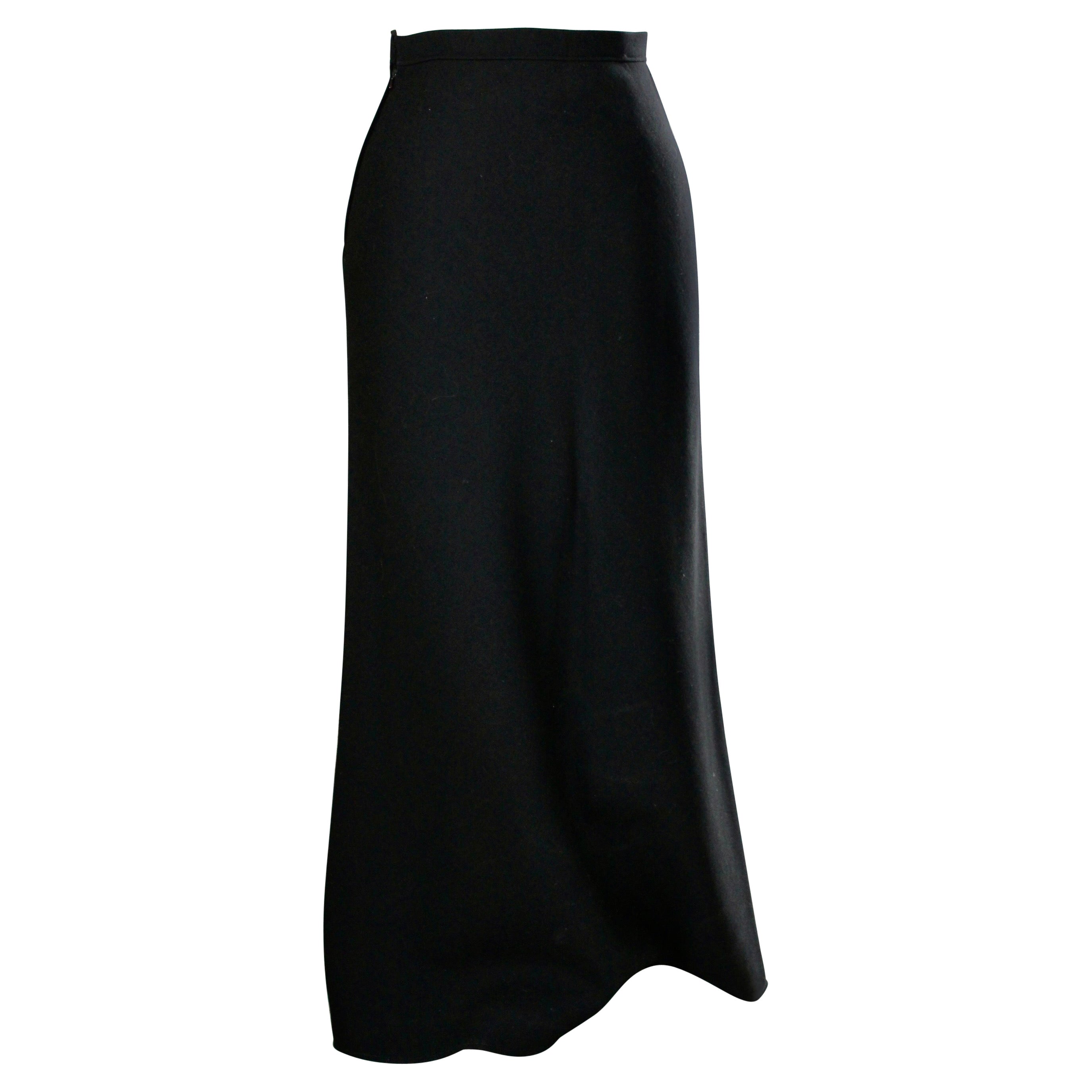 Courreges Paris Long Black Skirt For Sale
