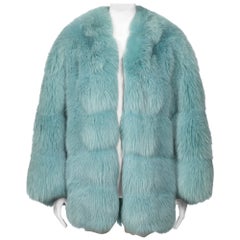 Used Gucci by Tom Ford Blue Fox Fur 'Chubby' Coat, fw 1997