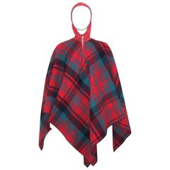 C.1950 Plaid Ski Wear Poncho by Irving of Montreal for Saks Fifth Avenue 11