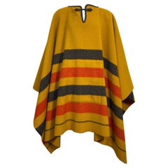 Hermes Vintage Rocabar Großer Poncho aus Wolle