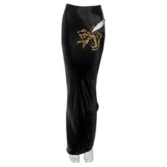 John Galliano Bias-Cut Black Saint-Cuir 'Filibustiers' Skirt, ss 1993