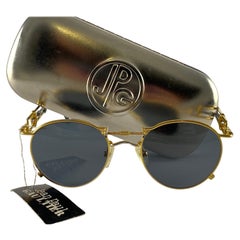 Mintfarbene Vintage Jean Paul Gaultier 56 0174 Gold & Silber 1990er Jahre Sonnenbrille Japan