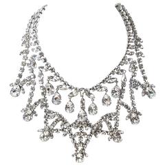 Massive 1960s Rhinestone Necklace / Schreiner 3