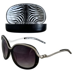 Vintage Y2K ROBERTO CAVALLI designer oversized Snake sunglasses