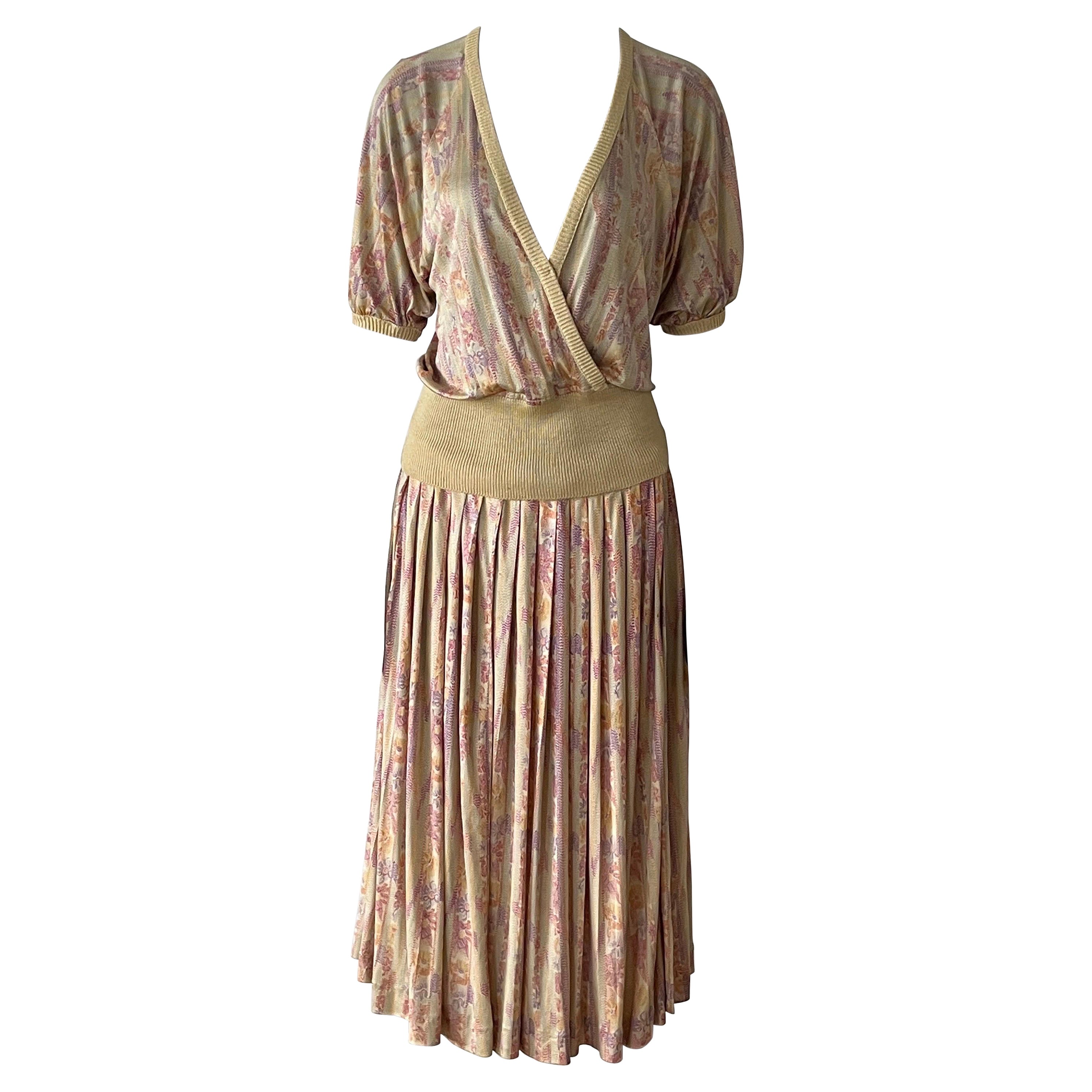 1980s Rare Vintage MISSONI FLORAL SILK skirt. Top is Sold!