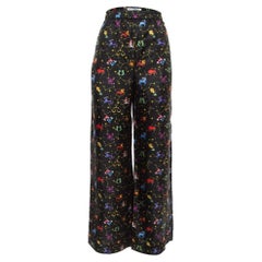 Christian Dior Black Zodiac Printed Silk Lounge Pants M