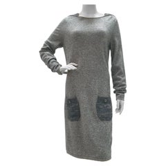 Chanel Grey Cashmere Pocket Dress