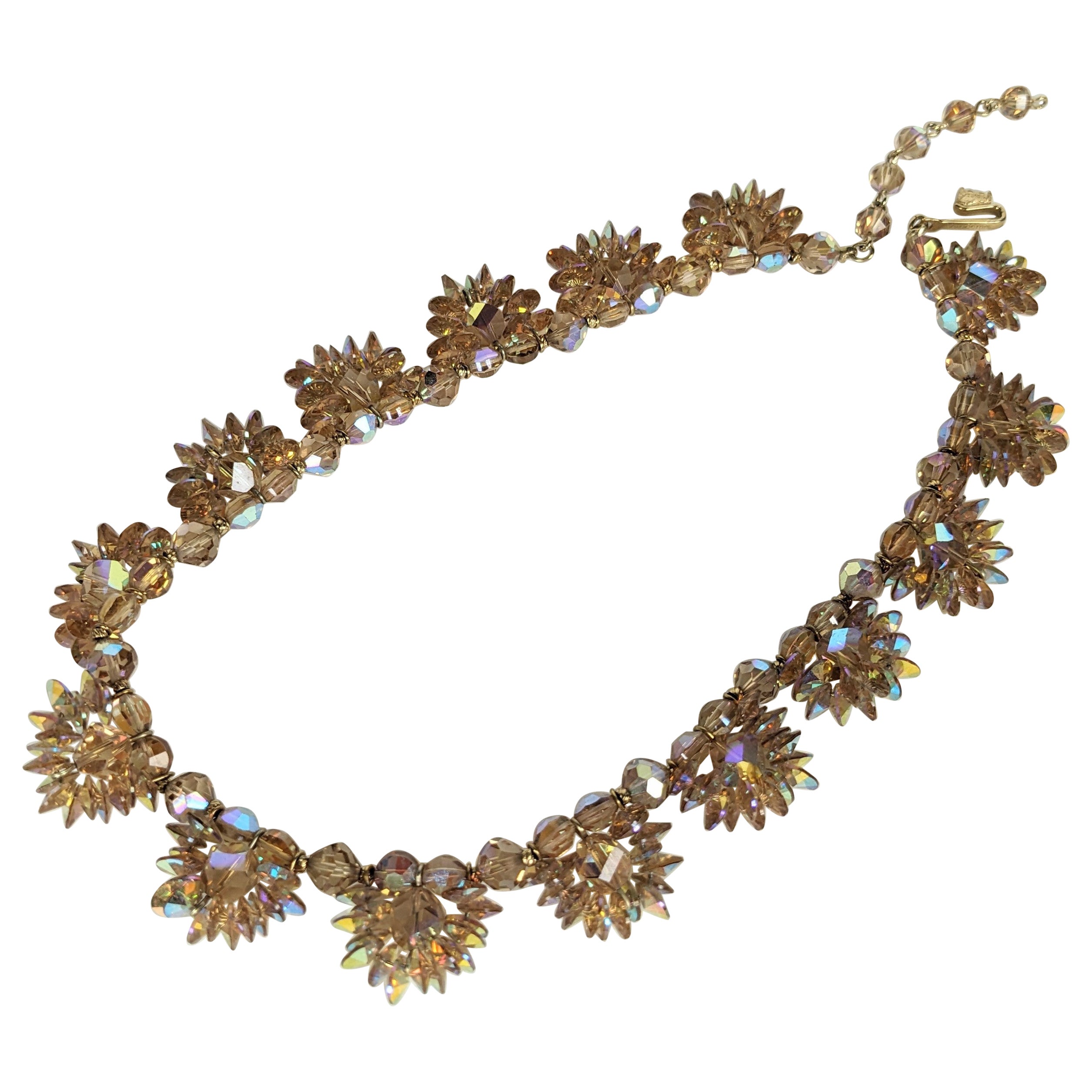 Vendome Aurora Crystal Beaded Necklace For Sale