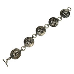 French Art Deco Silver Bracelet, Fernand Grange