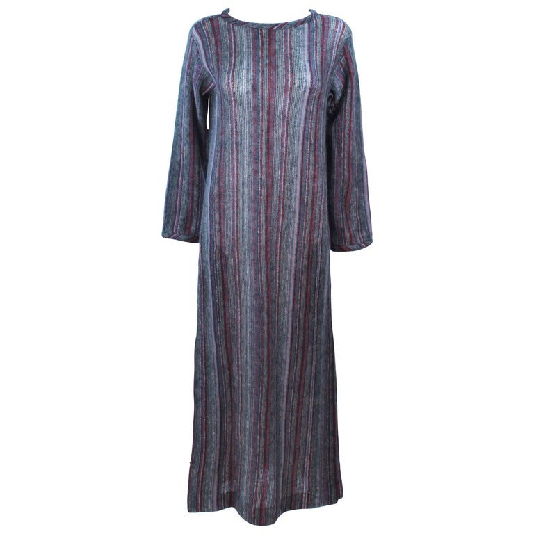 MISSONI Grey Mauve Green Full Length Sweater Dress Size Medium Large For  Sale at 1stDibs | mauve sweater dress