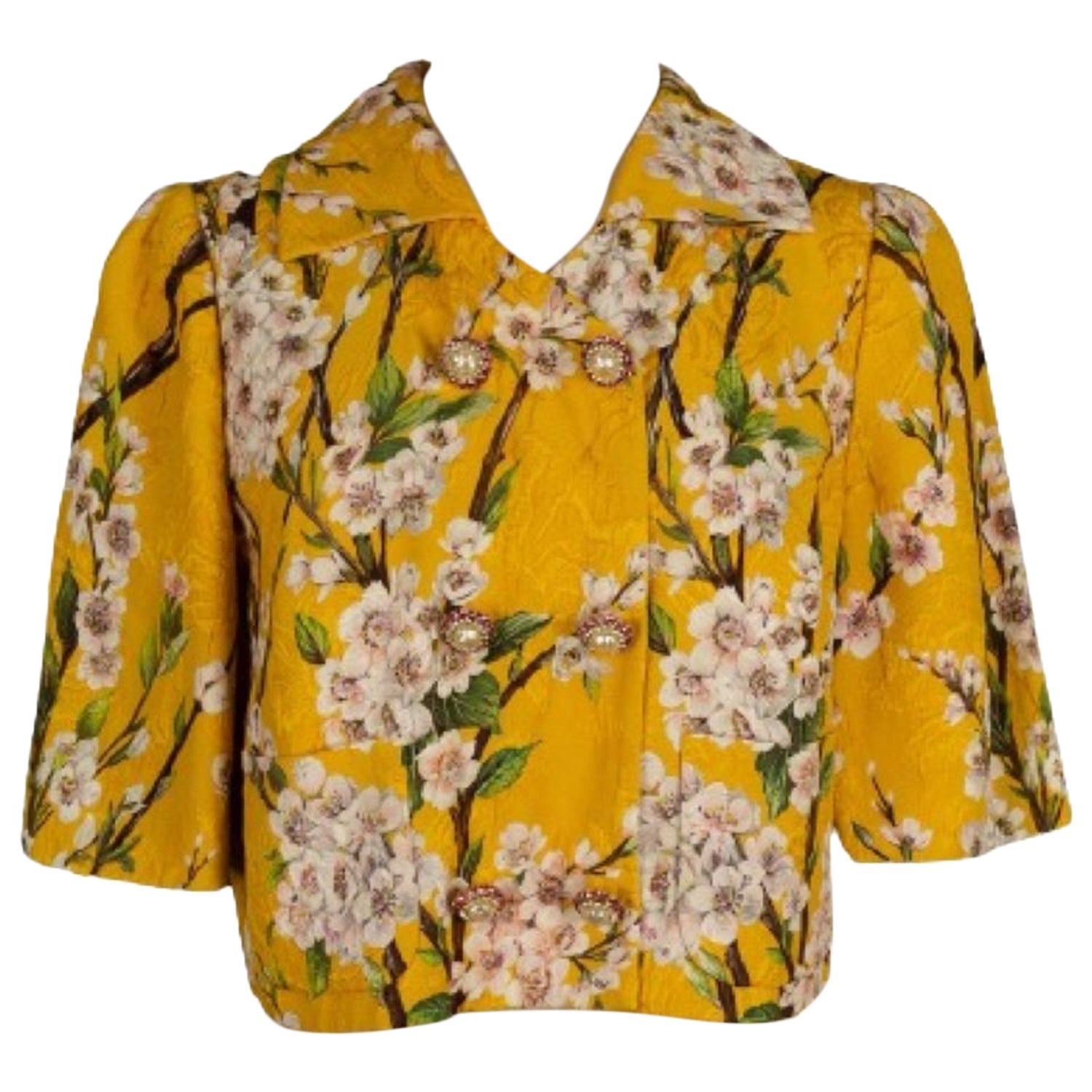 Dolce & Gabbana Floral Cotton Jacket For Sale
