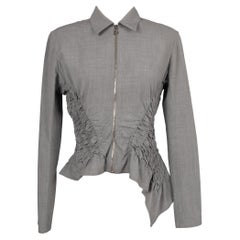 Kurze Dior-Jacke aus grauer Wollmischung, 2001