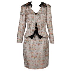 Christian Lacroix Silk nd Polyester Skirt Suit Set