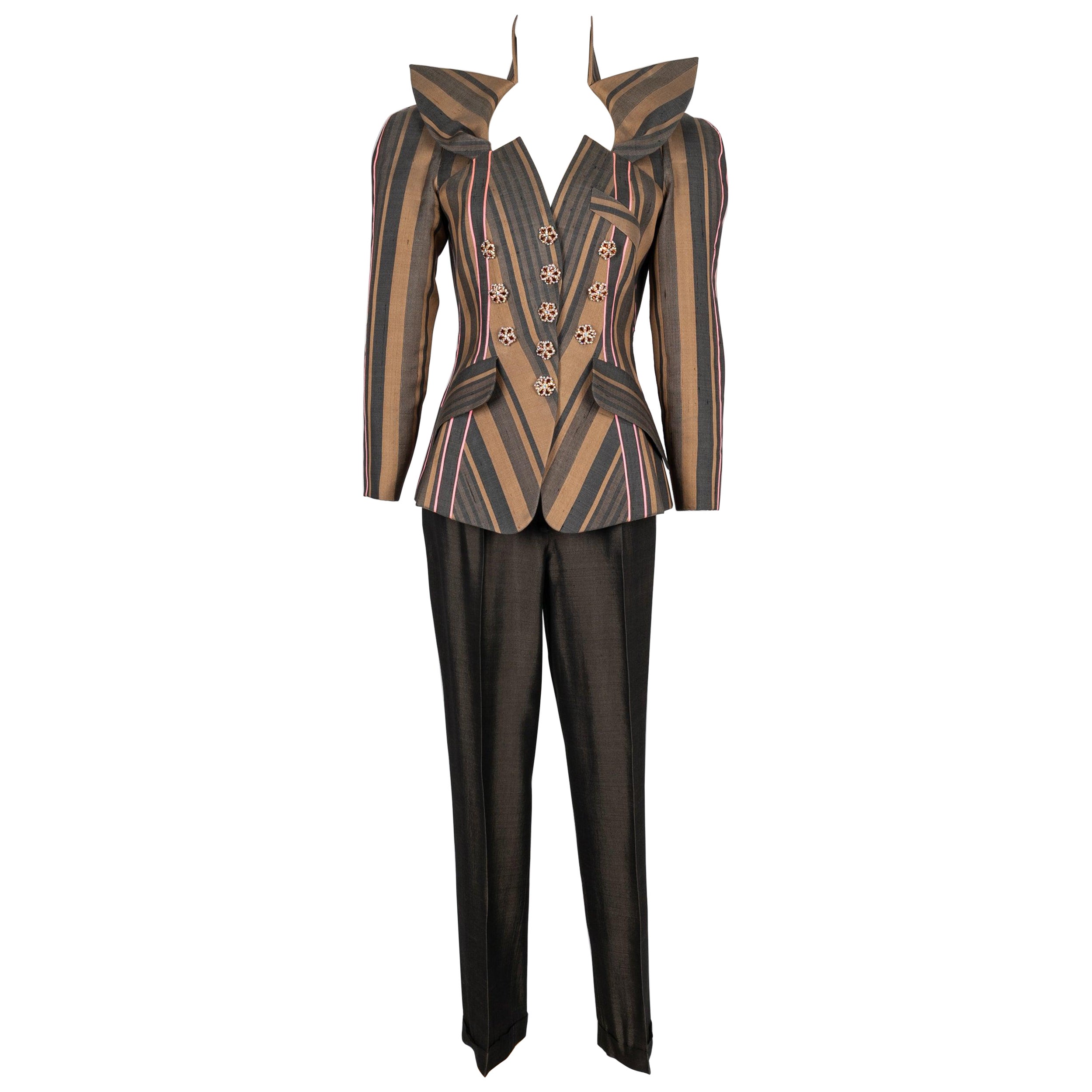 Christian Lacroix Suit Set of Pants and Jackete Haute Couture For Sale