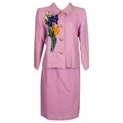 Christian Lacroix Jacket and Skirt in Mauve Suit