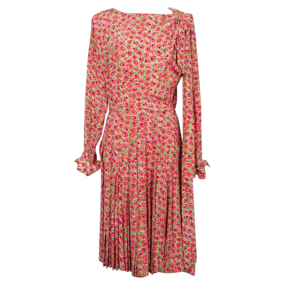 Yves Saint Laurent Silk Dress, 1989 For Sale