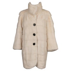 Used Simonetta Ravizza White Mink Coat