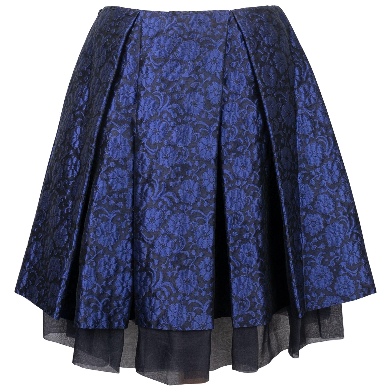 Dior Gauffering Fabric Short Skirt with Silk Lining For Sale