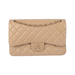 Chanel Beige Quilted Lamb Leather Jumbo Timeless Bag, 2013/2014
