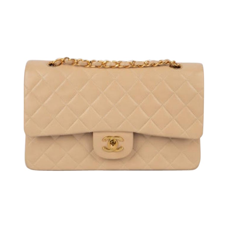Chanel Quilted Beige Leather Timeless Bag, 1994/1996