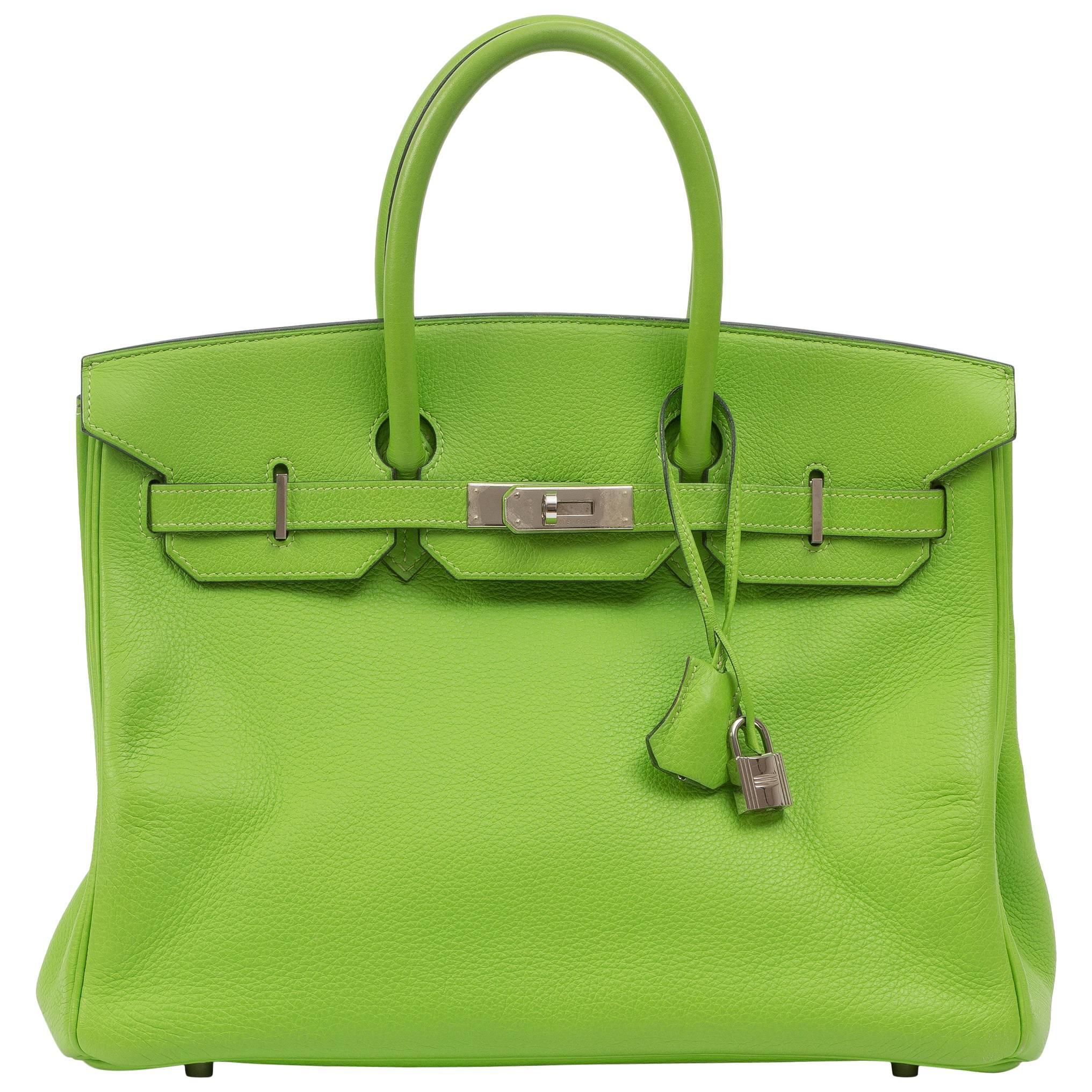 Hermes Birkin Apple Green 35cm 2003 For Sale