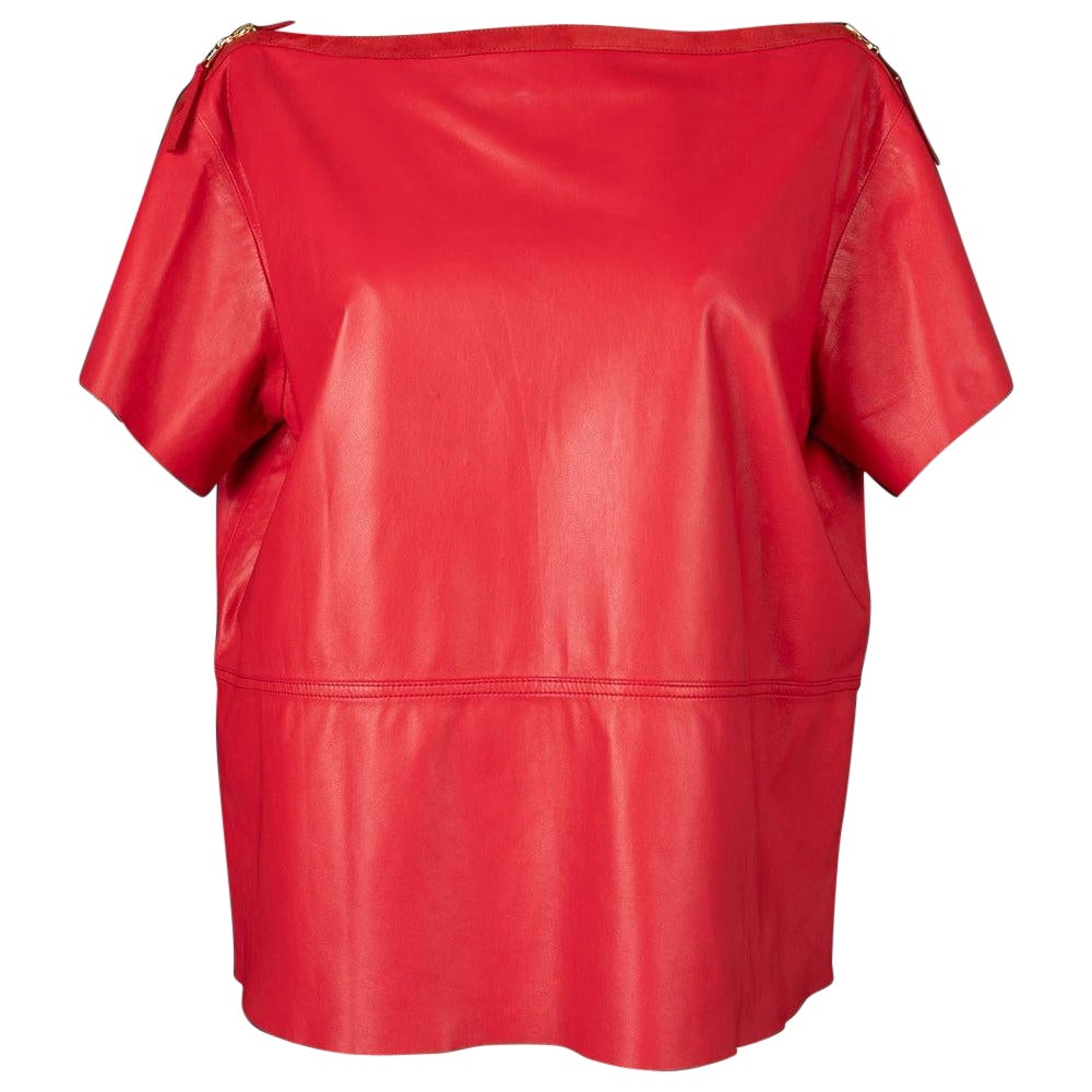 Louis Vuitton Leather Top Resort, Raspberry-Colored Lamb, 2012 For Sale