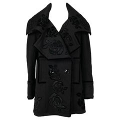 Manteau de laine noir de Christian Dior, 2005