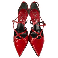Vintage Dior Leather Pumps in Red Leather Pumps
