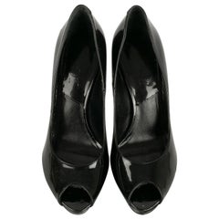 Vintage Christian Dior Shoes in Black Patent Leather Pumps
