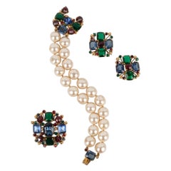 Retro Roger Scemama Set of Jewelry for Yves Saint Laurent