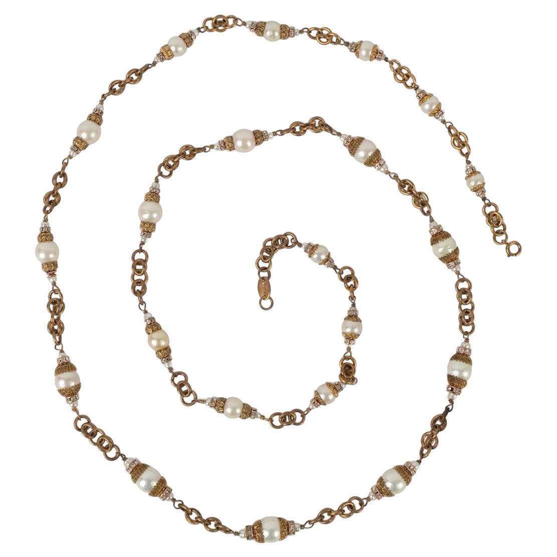 Chanel Costume Pearls Necklace, 1950-60 For Sale