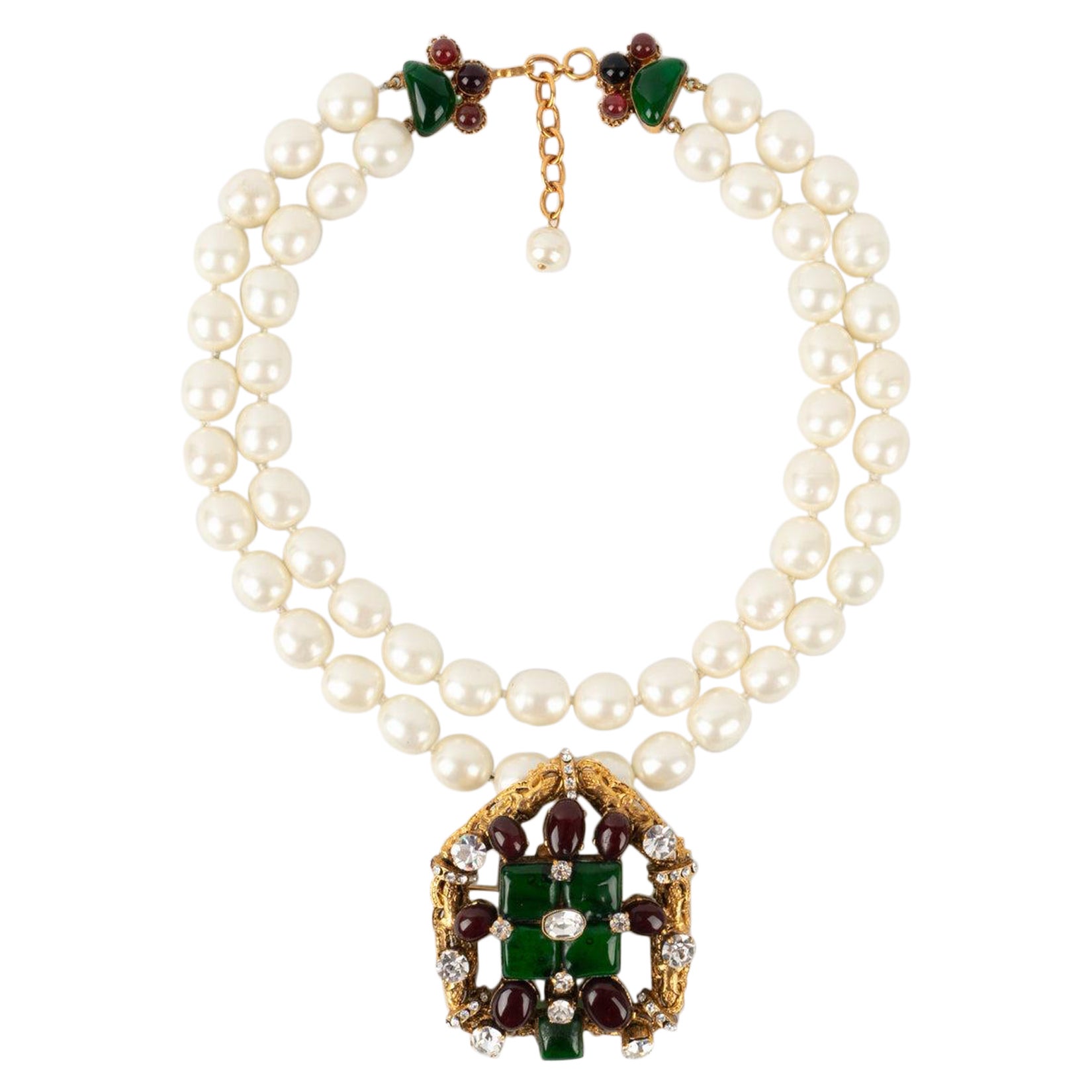 Chanel Glass Paste Necklace