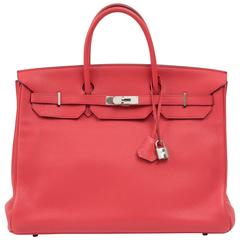 Sac Hermes Birkin 40cm bougainvillier