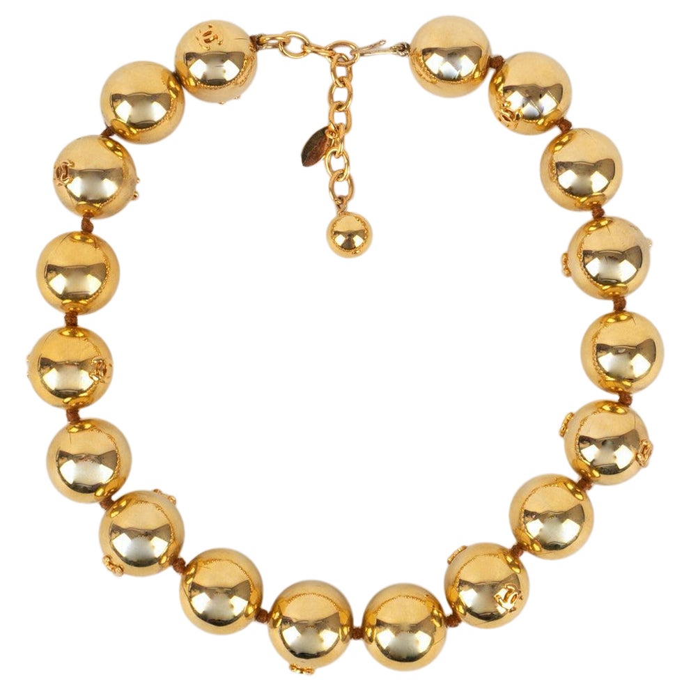 Chanel Golden Necklace, 1980s  For Sale