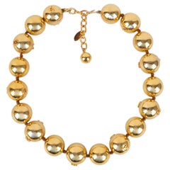 Vintage Chanel Golden Necklace, 1980s 